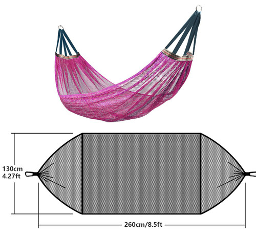 Outdoor Hammock, Super Soft and Breathable Nylon Mesh Hammock