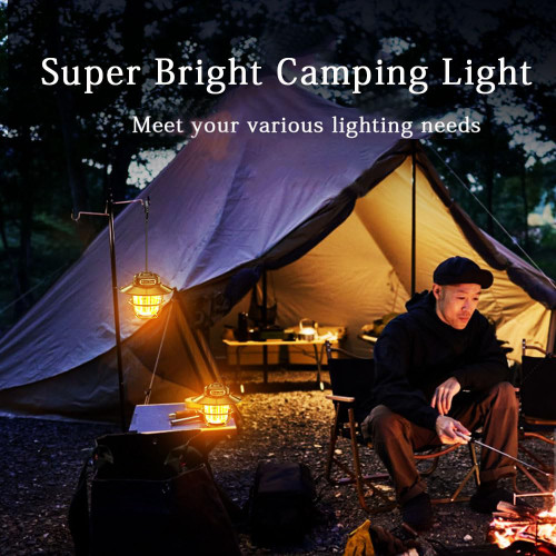 Camping Lantern, Portable Camping Light, Rechargeable Lanterns 4 Light