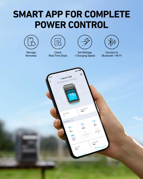 Portable Power Station SOLIX C300, 288Wh LiFePO4 Battery, 300W