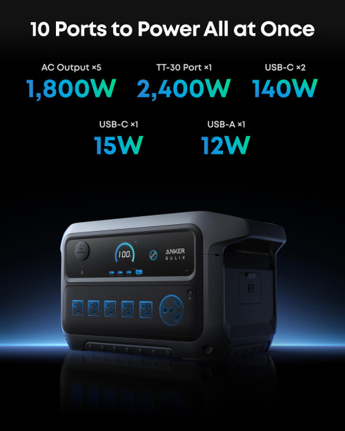 Gen 2 Portable Power Station, 2,400W (Peak 4,000W) Solar