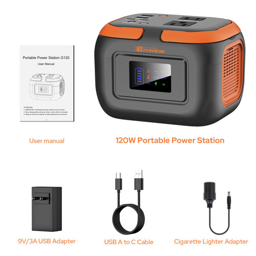 Portable Power Station 120W, Power Bank with AC Outlet, Portable Generator 97.6Wh