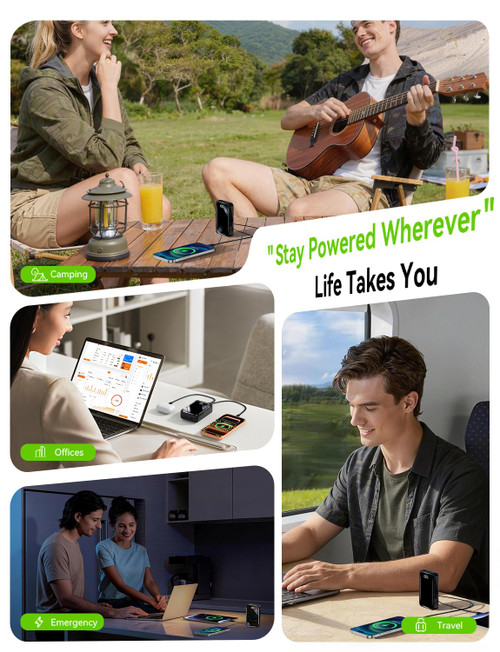 Portable Charger Power Bank 50000mAh, 22.5W Fast Charging Portable Charger with Built-in Cables