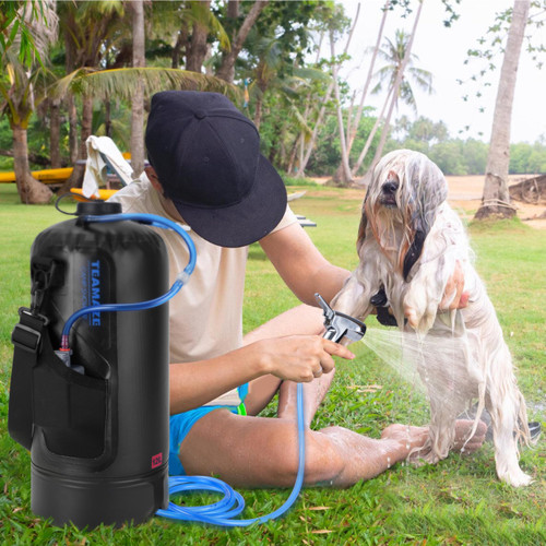 Camping Shower,12L Portable Camp Shower Bag with Upgraded Screw Lid