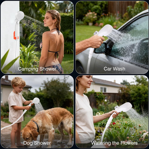 Portable Shower for Camping,7800mAh Rechargeable