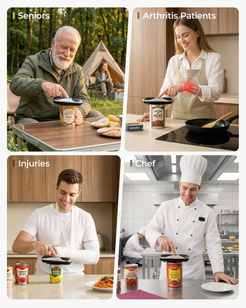 One-Touch Automatic Can Opener, USB Rechargeable Electric Can Opener