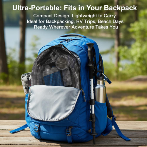 Shower & Portable Rinse Kit, 10-Piece Portable Camping Shower with USB