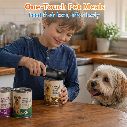 One-Touch Rechargeable Cordless Electric Can Opener, Auto-Stop