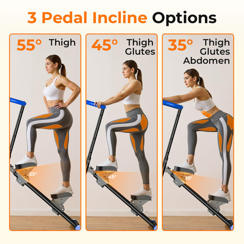 OWLSKY Stair Stepper for Home, Folding Vertical Climber Exercise Machine with Stable Triangular Frame, Smooth & Quiet Motion, Full Body Workout Equipment, Supports 330 LBS