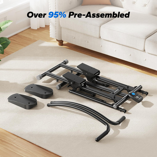 MERACH Stair Stepper, Hands & Feet Synchronized Stair Climber, Stairmaster for Full-Body Workout at Home, Compact Vertical Climber with Extended & Adjustable Pedals