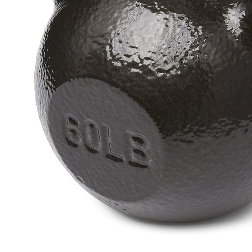 Amazon Basics Cast Iron Kettlebell for Strength Training, Wide Handle, 60 Pounds, Black