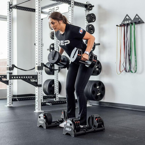 REP Fitness Adjustable Dumbbell Set - QuickDraw, Multiple Weight Ranges, Non-Slip Grip
