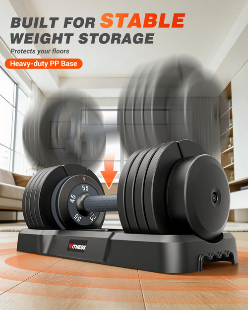 Rendpas Adjustable Dumbbells Set of 2, Select Weight Dumbbell Set, 5 in 1 Free Dumbbell Set with Anti-Slip Texture Handle, Weight Set For Home Gym Suit both Men and Women