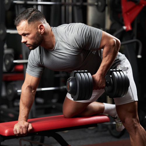 BOCHPOWER Adjustable Dumbbells Set of 2,Free Weights Dumbbells Set,52 lbs pair for Men/Women Gym Equipment for Home Strength Training Equipment(2 Box)