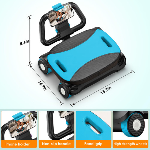 FIAMERMOR 2026 ab roller wheel - 4 wheel elbow support abdominal wheel automatic rebound abdominal fat burning weight loss core training equipment home/gym