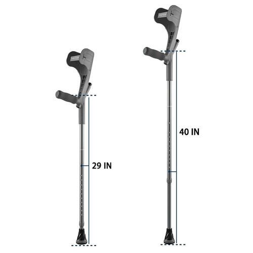 YOKABOZE Forearm Crutches for Adults Foldable Knee Patients Mobility aids for Childre and Seniors for with Leg Injury Adjustable Travel Lightweight Walking Stick (Blue Pro)