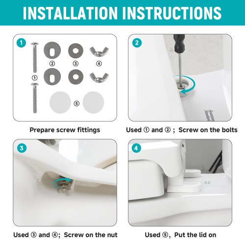 LimLuc Elongated Toilet Seat Risers for Seniors, 2.5 Inch Elevated Toilet Seat with Slow Close, Non-Slip Raised Toilet Seat, 18.5" Fit for Elongated Toilet, White