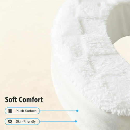 XYRONICA Toilet Seat Riser Cushion, 3 Inch Padded Toilet Seat Cushion for Seniors, High-Density Foam with Velcro Fastening, Stable & Non-Slip, Fits Standard & Elongated Toilets
