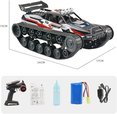 GoolRC RC Tank Car, 1/12 Scale 2.4GHz Remote Control Tank, 360?Rotating Off-Road RC Crawler Military Vehicle with Rechargeable Battery Gifts for Adults Teens (Red)
