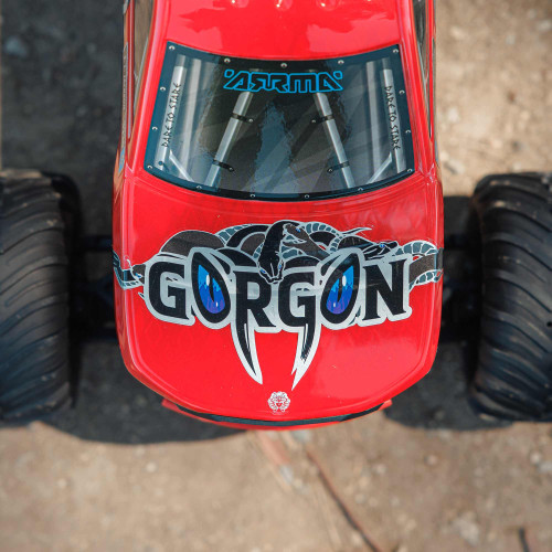 ARRMA RC Truck Gorgon 2 Wheel Drive MT 1/10 RTR (Ready-to-Run Battery and Charger Included) Smart 3300 7C S120 USB Red ARA3230ST2