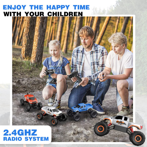 DOUBLE E Ford Raptor F150 RC Car 4WD Monster Trucks for Boys,11 Inches Off Road Crawler Vehicle RC Truck Toy Gift for Boys Girls 6 7 8-12 Years-Blue