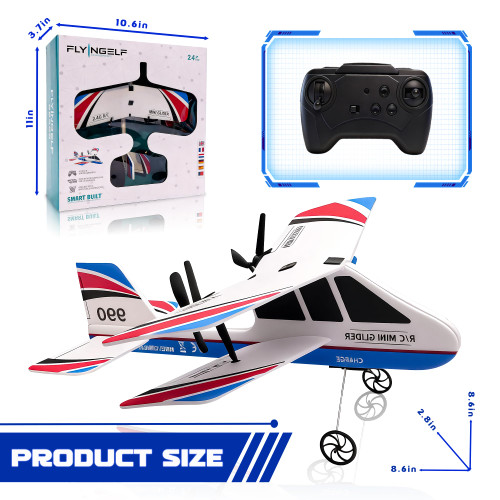 LEFEI Rc Plane, Remote Control Airplane for Boys Kids 8-12 Adults Toy Flying Airplane Skyriders Rc Jet Easy to Fly Outdoor Glider for Kids & Beginners (White)