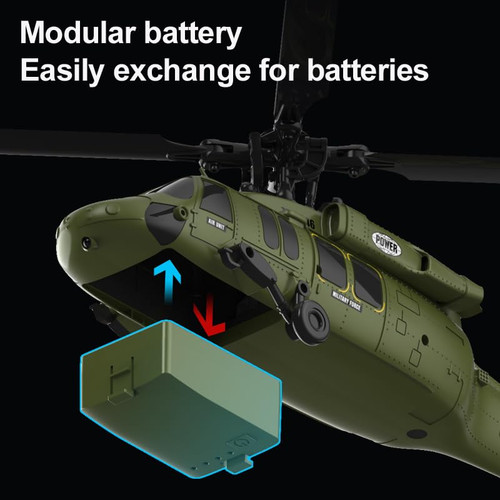 K200 6CH RC Helicopter with Optical Flow Positioning, Brushless Direct-Drive Motor, Barometric Altitude Hold, Aerobatic Inverted Flight, Modular Battery, Scale Simulation Model(Green/3 Battery)