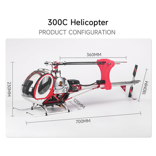 ConsoleXpress RC Helicopter with GPS for Adults, JCZK 300C PRO 2.4G 12CH Flybarless RC Helicopter Model with H1 PRO Flight Controller, GPS Positioning, Auto-Hover & One-Key Return