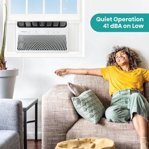 Wi-fi Control, 115V, Window AC Unit for Apartment, Bedroom, Medium Rooms up to 350 Sq. Ft. in White