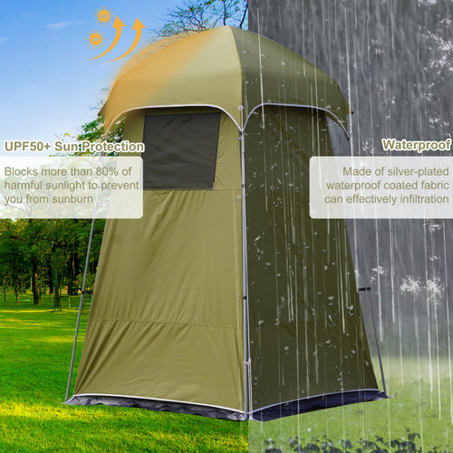 Vidalido Outdoor Camping Shower Tent Easy Setup Privacy Tent Changing Room Portable