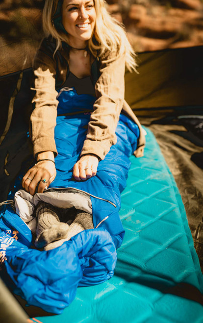 50 Degree Synthetic CloudLoft Insulated Sleeping Bag, Unzips Completely to A Blanket
