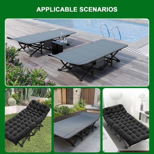 Camping Cot, 28'' Wide Heavy Duty Sleeping Bed for Adult, Protable Folding