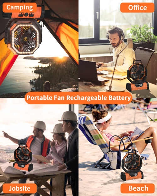 ADUST Camping Fan - 20000mAh Battery Powered Fan Battery Operated