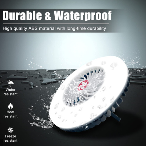 Portable Camping Fan with LED Lantern XTAUTO USB Rechargeable