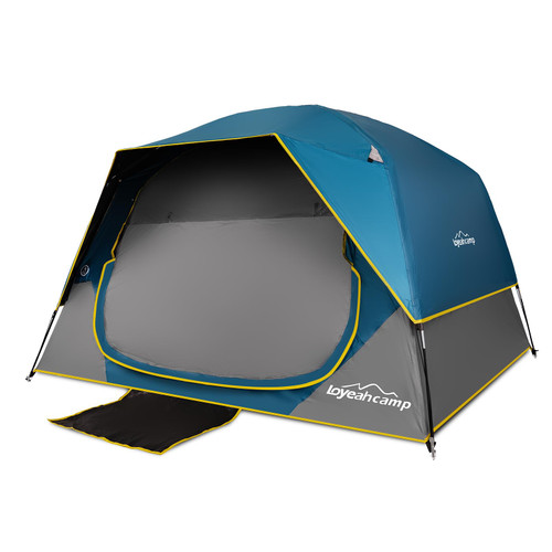 4/6 Person Blackout Camping Tent, Easy Setup Waterproof Family Dome