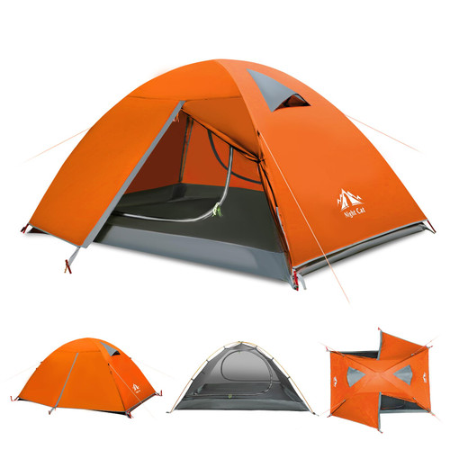 Night Cat 2-Persons Backpacking Tent: Waterproof Lightweight Camping Tent