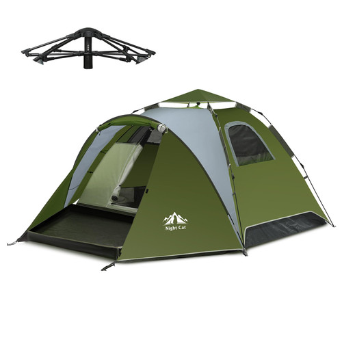 Night Cat Pop Up Tent 2-3 Persons Instant Set Up Tent with Footprint