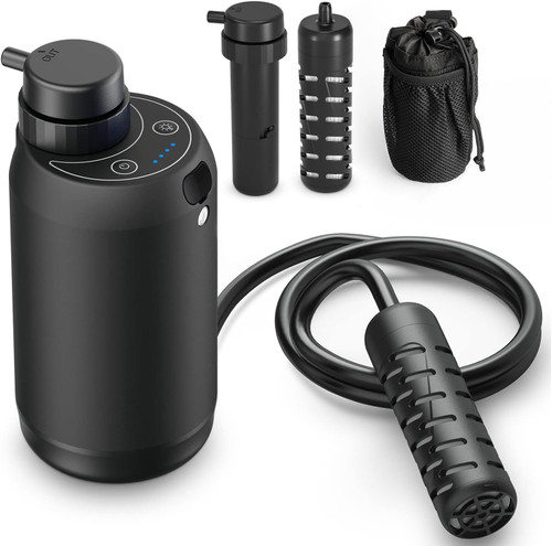 Camping Water Purifier Dual 0.01 Micron Water Filtration System for Outdoor
