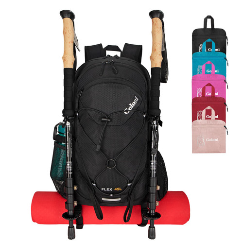 45L Hiking Backpack Lightweight Foldable, Waterproof Camping Backpack