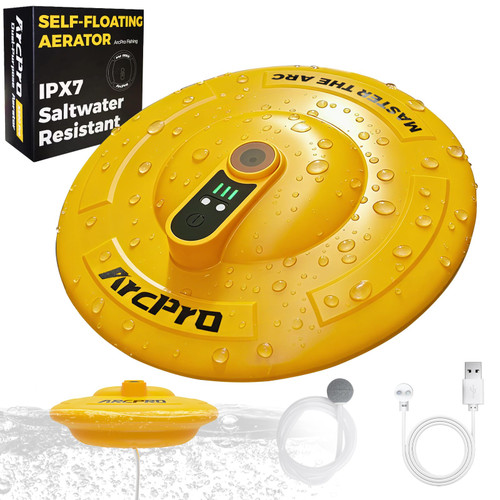 Rechargeable Bait Bucket Aerator, IPX7 Waterproof