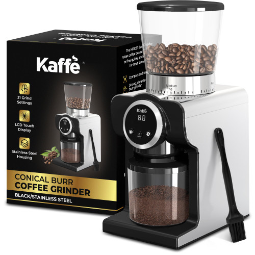 Electric Burr Coffee Grinder (9oz) w/ 31 Adjustable Coarseness Settings - Conical Burr