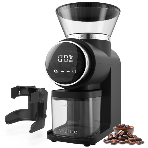 Electric Conical Burr Coffee Grinder, Touchscreen Coffee Grinder for Home Use