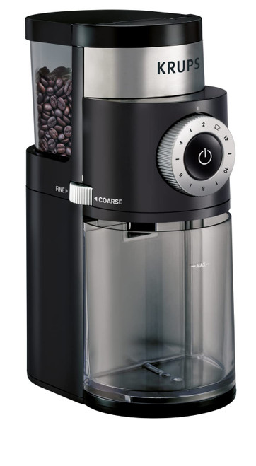 Coffee Grinder: 12 Settings, 8 oz Capacity for Drip, French Press, Espresso, Pour Over, Cold Brew - Stainless Steel
