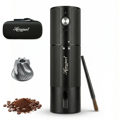 High-Speed Portable Electric Coffee Grinder with 1600mAh Rechargeable Battery