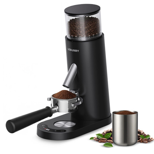 Coffee Grinder – Portable Coffee Bean Grinder with 60 Grind Settings, LCD Timer
