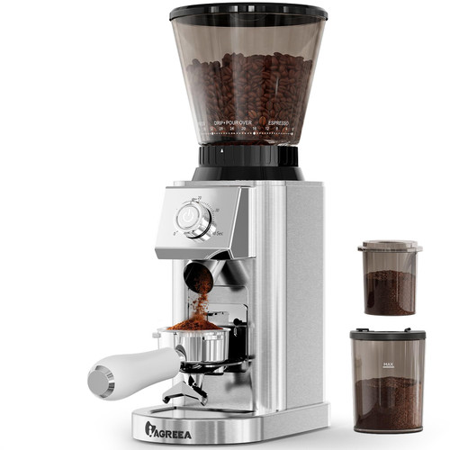 Coffee Grinder, 48 Grind Settings, 450RPM Low-Speed Anti-Static, Precision Timer