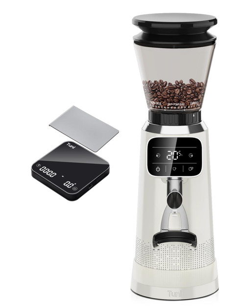 Coffee Grinder with Black Digital Coffee Scale, 70 Grind Settings Anti-static Coffee Bean Grinder