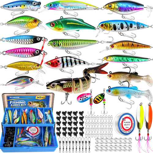 Fishing Lures Kit Tackle Box, Premium Fishing Bait Set