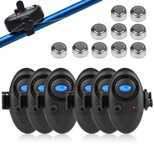 Fishing Bite Alarm with 10 Bonus Batteries - Adjustable Volume