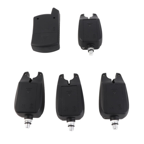 4 Pcs Fishing Bite Alarm Pcs Receiver Indicator Sound LED Light Alert Fish