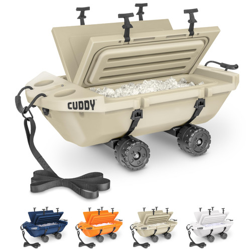 Crawler Cooler with Wheels – 40 QT Amphibious Floating Cooler and Dry